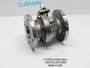 3" APOLLO Ball Valve 150# 316 SS CF8M 87A10001 Made In USA (USED). - Picture 1 of 12