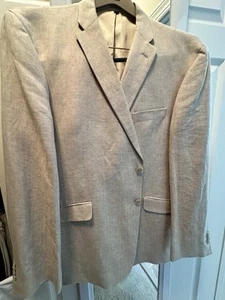 Jos A Bank 1905 46R Linen Blazer Beige Tan - Picture 1 of 3