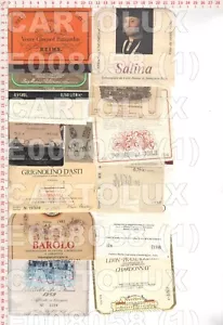 E8058 ETICHETTE VINO PEZZI 24 ASSORTITI - LABELS WINE 24 PIECES - Foto 1 di 2