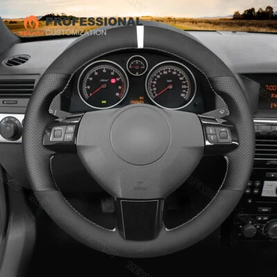 Cubierta de volante de coche de gamuza de cuero cosido a mano para Saturn Astra 2008-2010 Foto 1 de 4