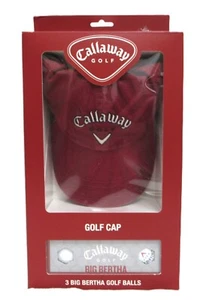 Sombrero de golf Callaway ajustable y 3 pelotas de golf Big Bertha conjunto vintage nuevo - Imagen 1 de 13