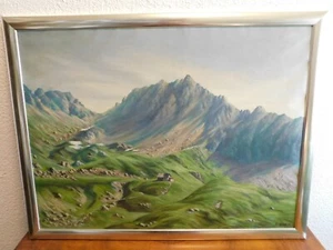 Dipinto Paesaggio Con Montagne Firmato W.GÖBEL! - Bild 1 von 5