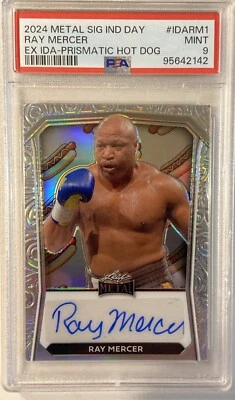 2024 LEAF METAL SIG IND DAY RAY MERCER 2/4 EX IDA-PRISMATIC AUTO HOT DOG PSA 9  - Image 1 of 2