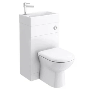 Caroni Back to Wall BTW Toilet with Soft Close Seat & Basin Vanity Unit Pack 500 - Picture 1 of 12