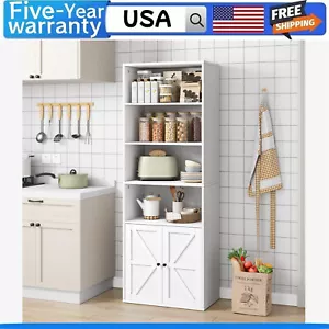 🎱11.8in Depth Bookcase with Doors Industrial Bookshelf Display Storage Shelves - Picture 1 of 11