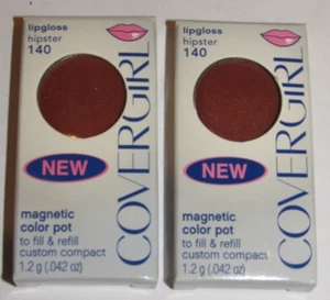 2er Pack Covergirl Lipgloss #140 Hipster Lipgloss Magnet Topfdeckel Mädchen - Bild 1 von 1