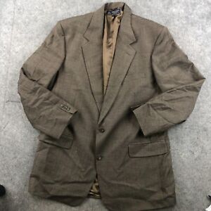 VTG Brooks Brothers Blazer Sport Coat Jacket Mens 44 Long Brown Two Button Wool