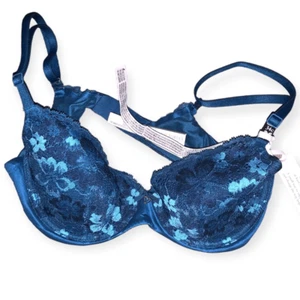 Sujetador Demi Forrado Body by Victorias Secret 34C Azul Floral Encaje Con Aros - Imagen 1 de 2