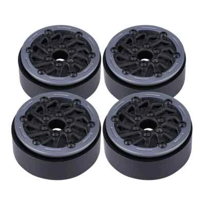 Carbon Fiber Lightweight 1.9" Beadlock Wheel Rim Kits for 1:10 SCX10 TRX4 RC Car - Image 1 of 4