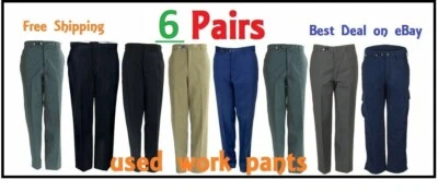 5 Pantalones de Trabajo Uniformes Usados Cintas, Aramark, ENVÍO GRATUITO Foto 1 de 4