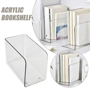 U-shaped Bookshelf Transparent Book Organizer Portable Book Stand Home Office - Picture 1 of 12