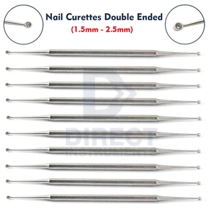 10Pcs Chiropody Toe Nail Curettes Dermal Cleaner Cleaning Manicure Podiatry Tool - Picture 1 of 2