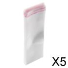 5X 100x Clear Plastic Flat Cellophane Bag Adhesive for Food Candy 7.1 x 2.4inch