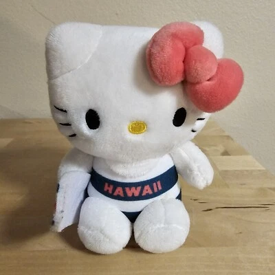 Hello Kitty Hawaii with Surf Board White with Pink Bow Hawaii Theme - Image 1 of 4