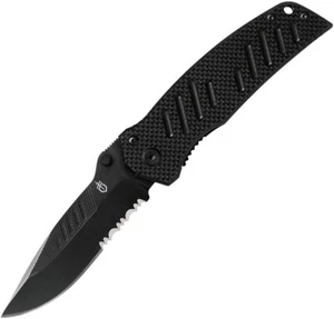 G4099 Gerber Swagger Black Tactical 7Cr17MoV Combo Blade Black G10/Stainless Han - Bild 1 von 11