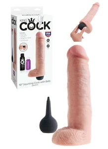 Falo Realista Squirting Con Testículos King Cock 10 Squirting Cock W Balls - Imagen 1 de 6