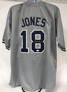 Andruw Jones Signed Autographed New York Gray Size XL Baseball Jersey : JSA COA - Picture 1 of 3