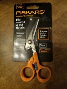 Fiskars 5" Forbici per Tessuto RazorEdge Cuciture Inox Ripper per Taglio da Tavolo - Foto 1 di 2
