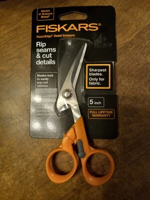 Fiskars 5" Fabric Scissors RazorEdge Stainless Seam Ripper for Tabletop Cutting - Image 1 of 2