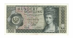 Austria 100 Shilling 1969-70 Pick# 145a VF-XF. #PL1968 - Picture 1 of 2