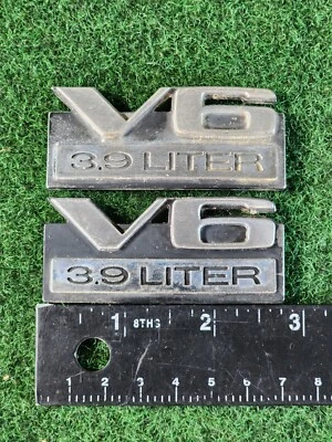 Dodge Dakota V6 1987-1990 3,9 litros guardabarros emblema insignia logotipo OEM 2 3/4" L conjunto Foto 1 de 4