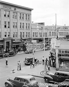 Street Corner, Billings, Montana - 1939 - Vintage Photo Print - Picture 1 of 1