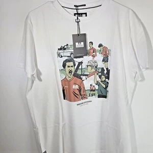 Weekend Offender New White Shirt M L 'The Firm' Cult Movie Casual Fashion Ultras - Picture 1 of 7
