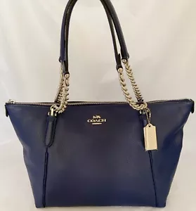 BOLSO DE MANO COACH F87775 CUERO GRANULADO CADENA AVA BOLSO SV/CADET NUEVO CON ETIQUETAS - Imagen 1 de 12