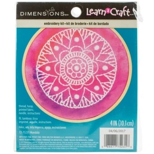 Dimensions Learn Craft Embroidery Kit Mandala 72-75231 Thread Hoop Fabric Needle - Picture 1 of 2