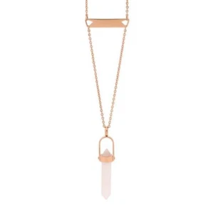 Pastiche Romancing The Stone Rose Gold Necklace with Pink Howlite, BNIB RRP$125  - Picture 1 of 7