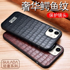 Funda trasera de cuero PU grano cocodrilo de negocios Mini Pro Max para iPhone 12 - Imagen 1 de 16