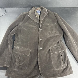 DANIEL CREMIEUX Designer Collection Button Down Braun Cord Luxus Jacke Lg - Bild 1 von 10