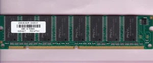 256MB PC-133 PNY 32ZHS-T SDRAM PC133 Desktop Ram Memory Stick DUAL RANK DIMM SDR - Picture 1 of 2