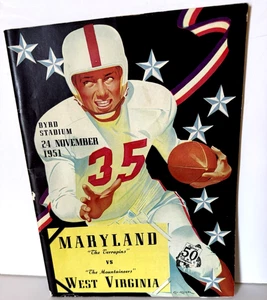 Vintage Nov. 24th, 1951, Maryland vs West Virginia Football Program - Picture 1 of 24