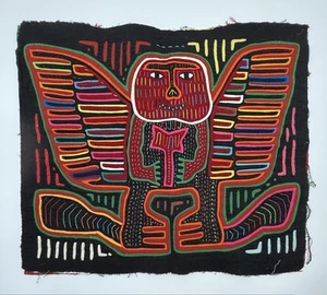 Vintage MOLA Hand Made Art Fabric Textile, Panama, 15”x13” - Picture 1 of 4