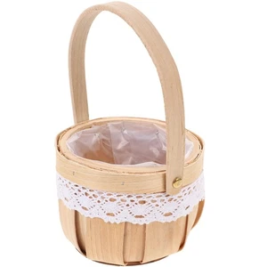 Rattan Flower Basket Handheld Simulation Flowers Portable - Bild 1 von 12