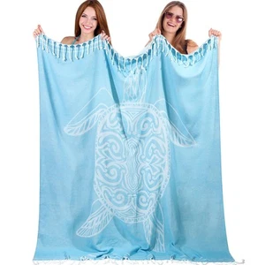 1 Piece Extra Large Beach Towel Blanket Turkish XL 66 x 71 Boho Microfiber Be... - Picture 1 of 7