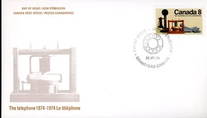 Canada OFDC #641 - Invention of the Telephone (1974) 8¢ - Picture 1 of 1
