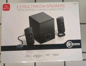 RadioShack 16Watt 2.1 Multimedia Speakers with Control Pod and Subwoofer - Picture 1 of 2