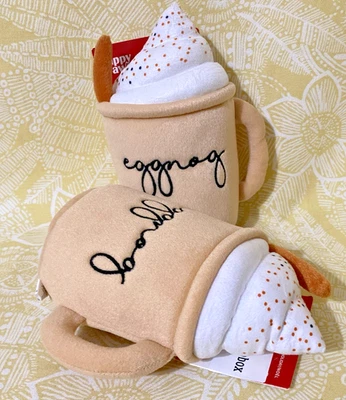 ZippyPaws Holiday 2-Pack EGGNOG Mug Cup Squeaky Dog Pet Toy New -FREE SHIPPING- - Image 1 of 4