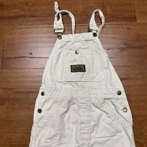 Vintage Washington Dee Cee Overalls Womens S Ivory Sanforized Painter Bib 70s - Picture 1 of 17