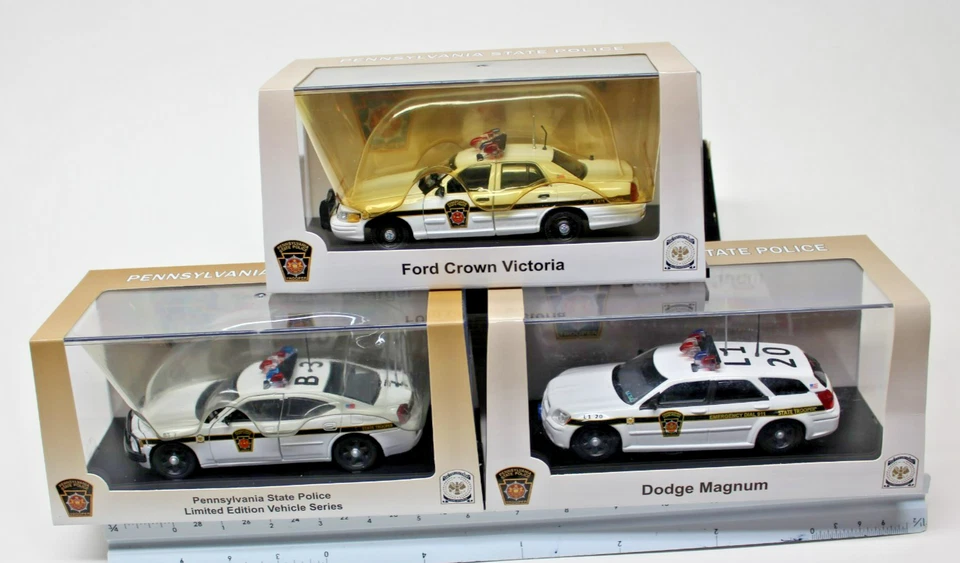 FIRST RESPONSE - VARIOUS Dodge and Ford PA STATE POLICE Cars - 1:43rd- 3 CHOICES - Image 1 of 4