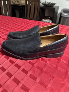 Mocasines sin cordones Clarks 21938 de cuero negro para hombre talla 13 M - Imagen 1 de 12