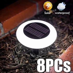 LED Solar Outdoor Lights Waterproof Atmosphere Ground Light Garden Decoration - Picture 1 of 30
