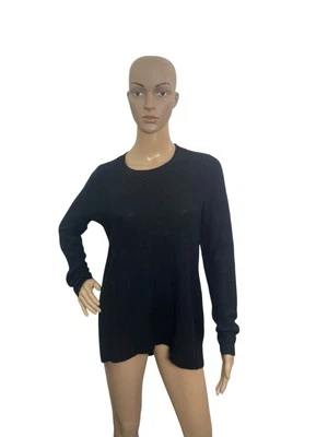White And Warren Women’s Size S Long Sleeve Crew Neck Black Cashmere Sweater  - Image 1 of 4