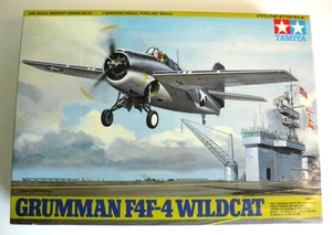 KIT TAMIYA  1/48è  GRUMMAN F4F-4 WILDCAT   COMPLET  TB ÉTAT  1994  BOITE 30x22cm - Picture 1 of 5