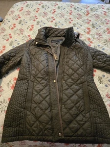 Marc New York by Andrew Marc Women's Size L Green Quilted Hooded Zipper Jacket - Picture 1 of 7