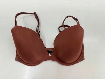 Sujetador Victorias Secret Mujer Talla 32DD Forrado Demi Marrón Ajustable Dorado V Foto 1 de 4