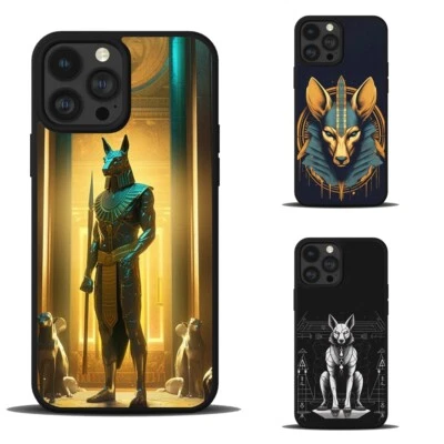 Funda de moda para iPhone 11 12 13 14 15 Max Pro Anubis deidad egipcia Foto 1 de 4