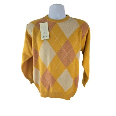Pringle Of Scotland Womens' Wool Argyle Crewneck Scotland Flaw L Large NWT - Image 1 of 4
